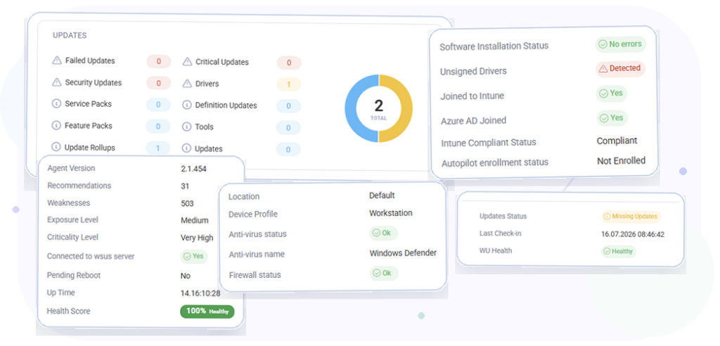 Endpoint security management in MSPControl