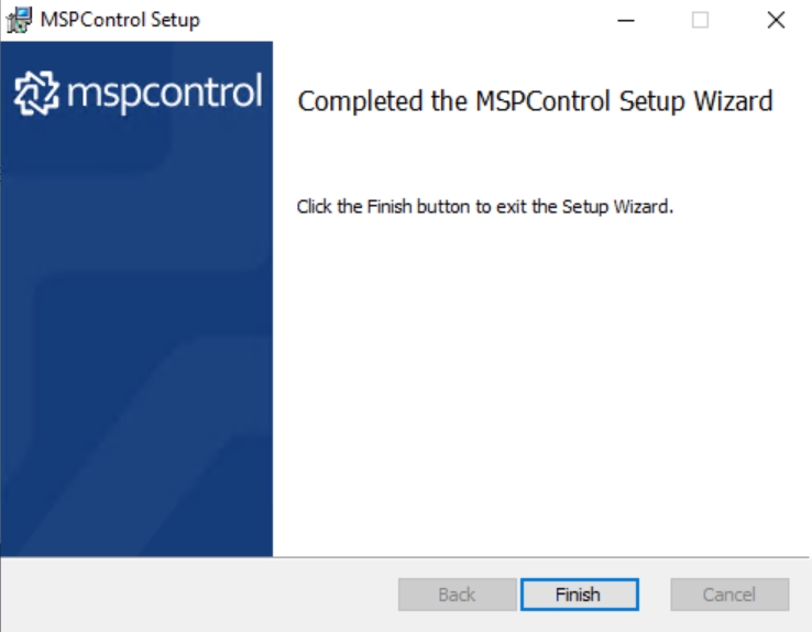 Setup Wizard Completion