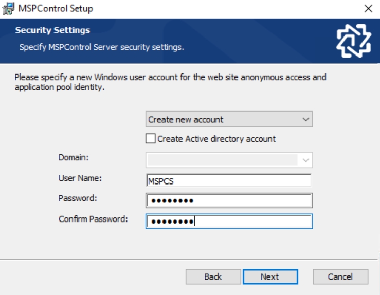 Security Settings