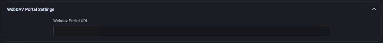 WebDAV Portal Settings