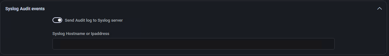 Syslog Audit events