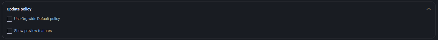 Update Policy