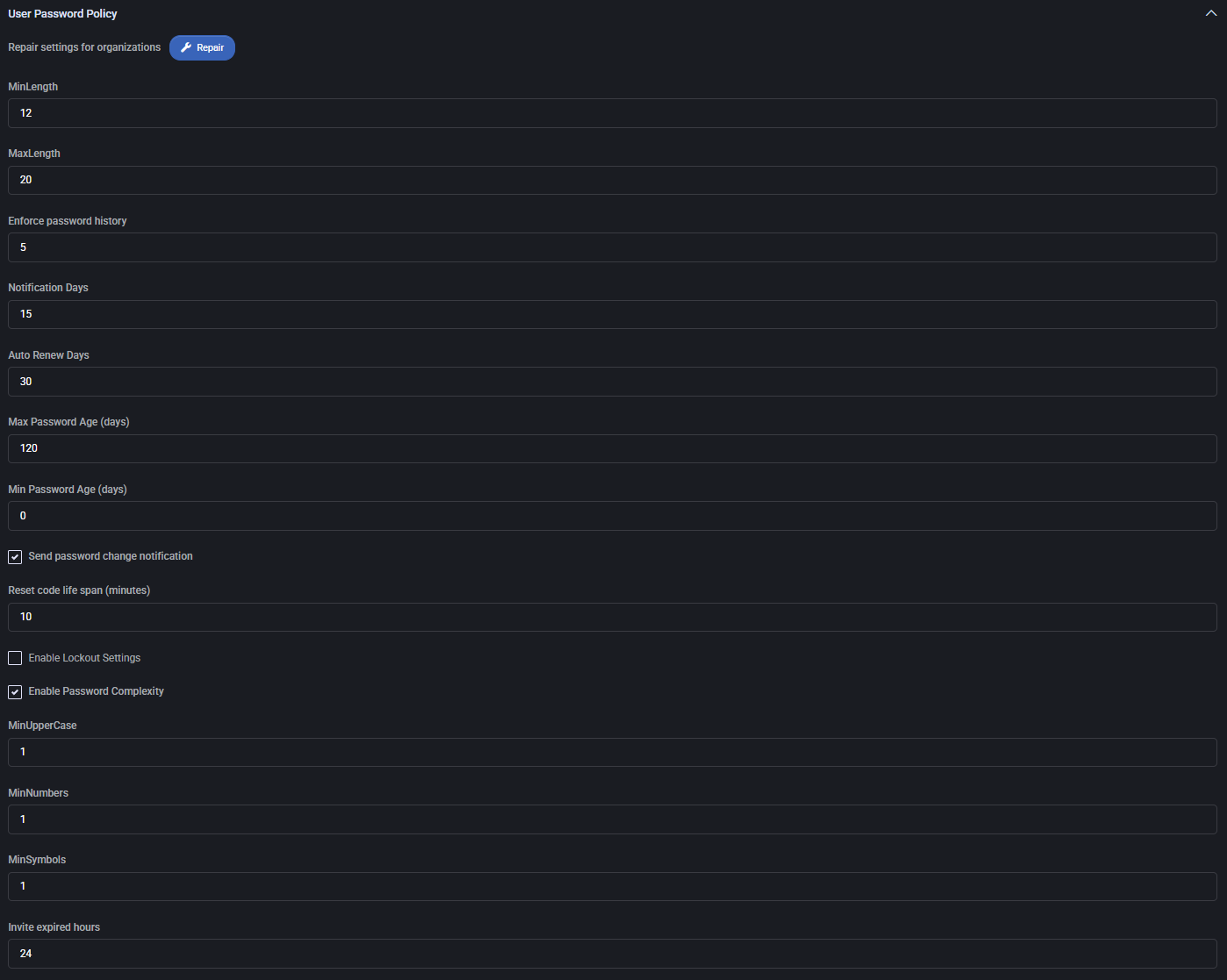 Hosted Organization Policy