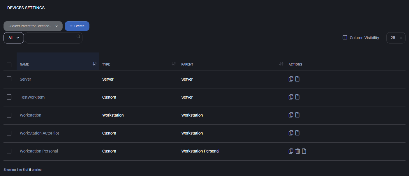 Device Settings