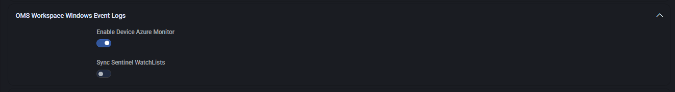 OMS Workspace Windows Event Logs
