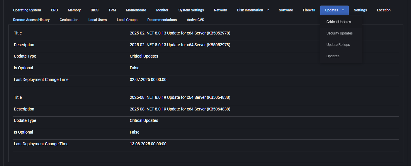 Updates