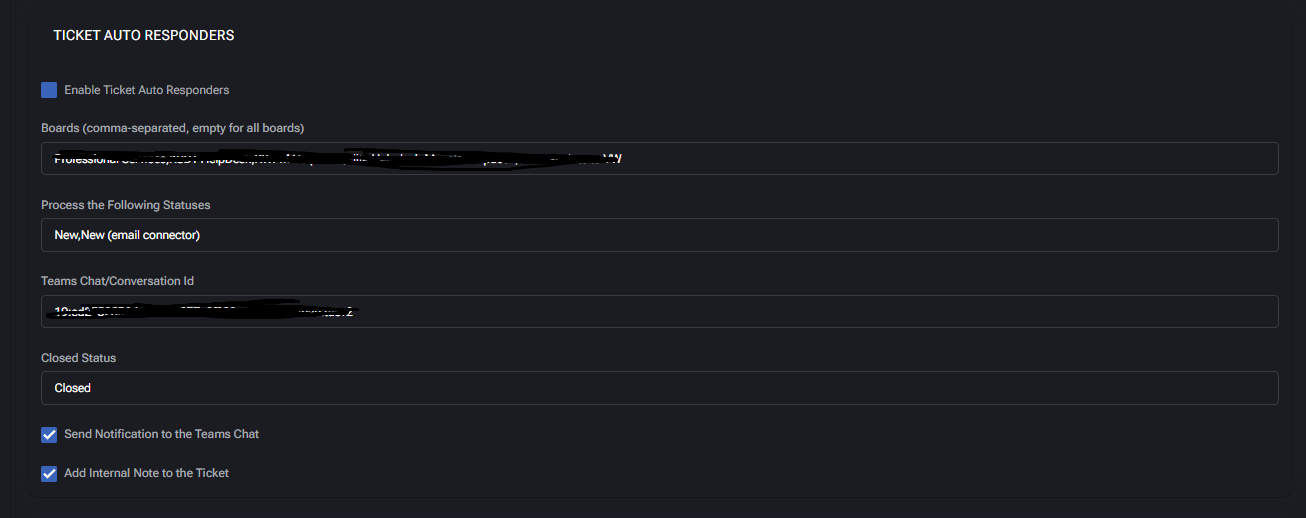 Ticket Auto Responders