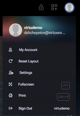 User Menu