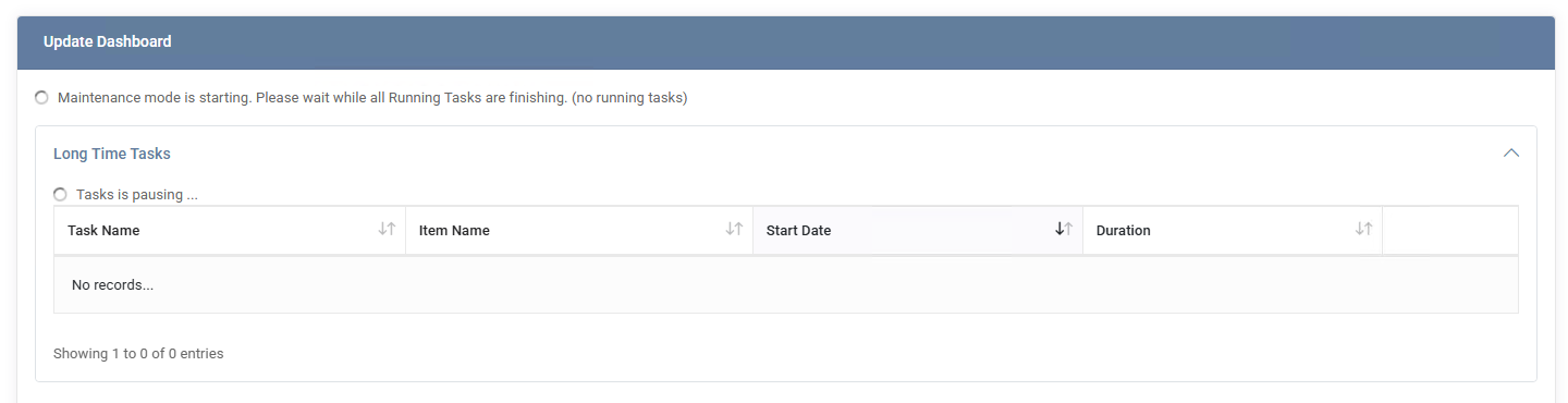 Enable Maintenance Mode