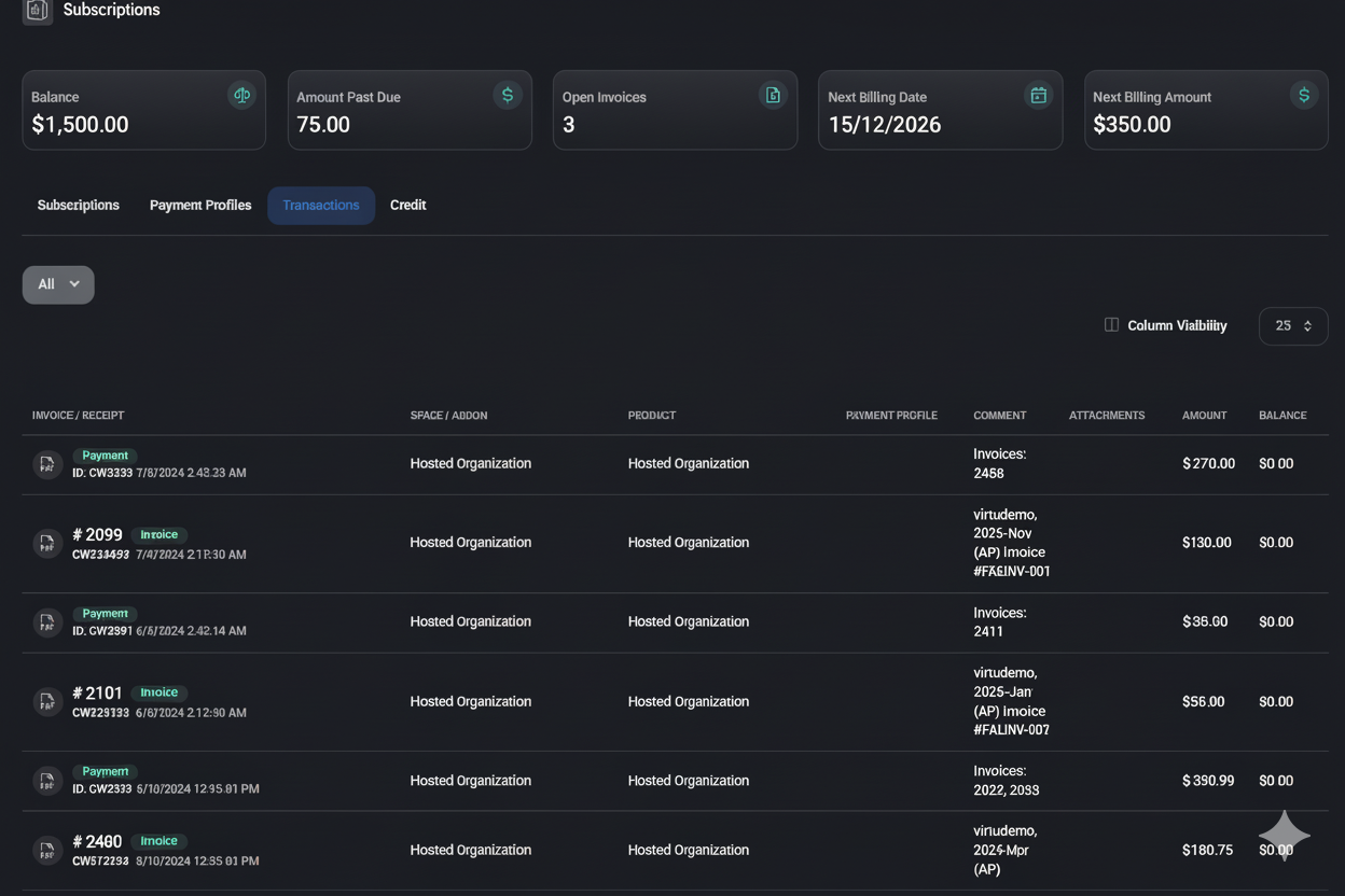 Transactions Tab
