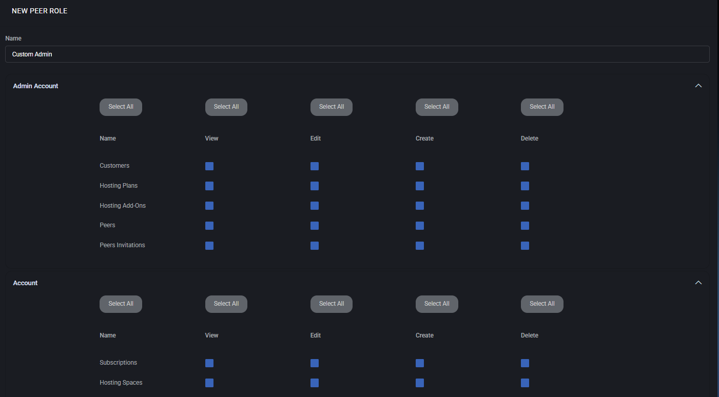 Creating a New Peer Role