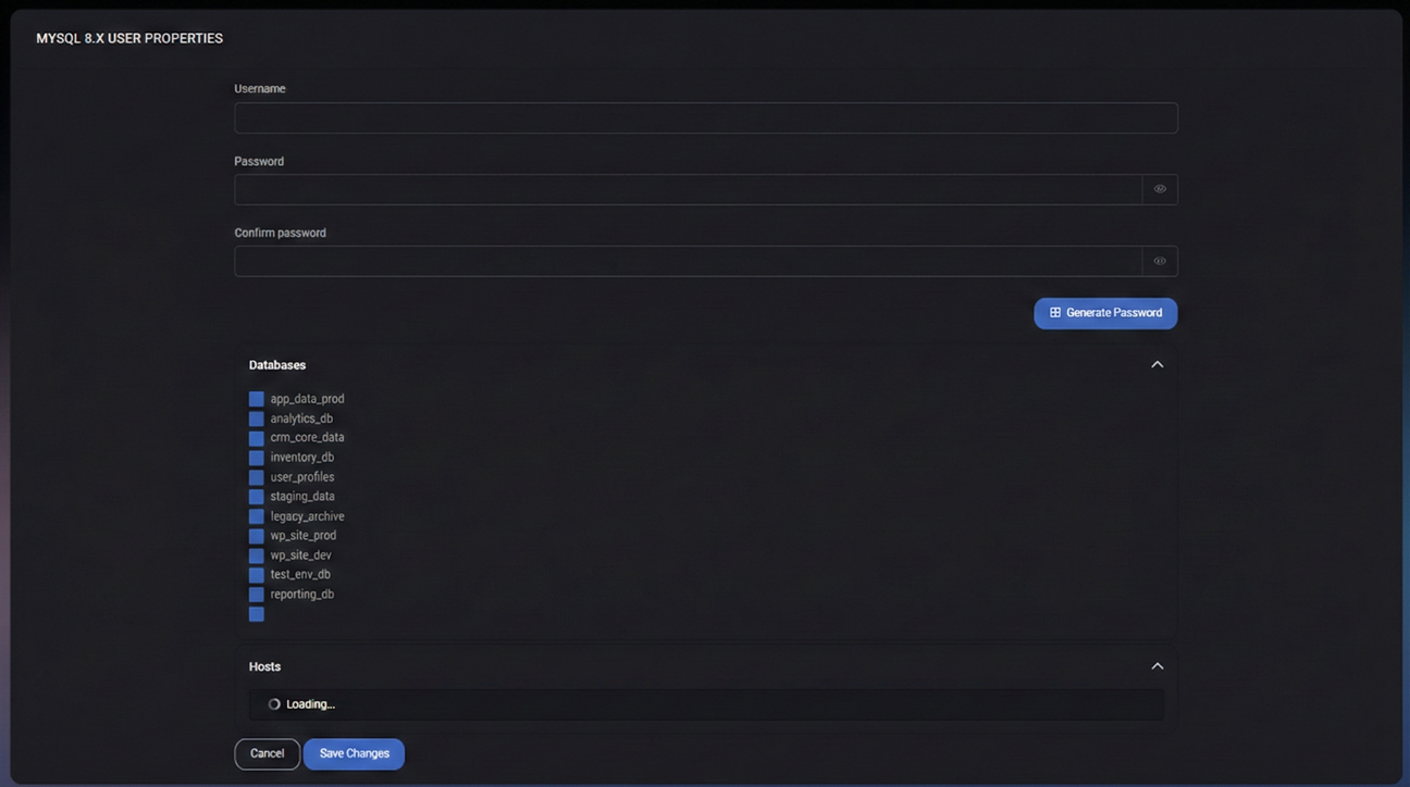 Create Database User