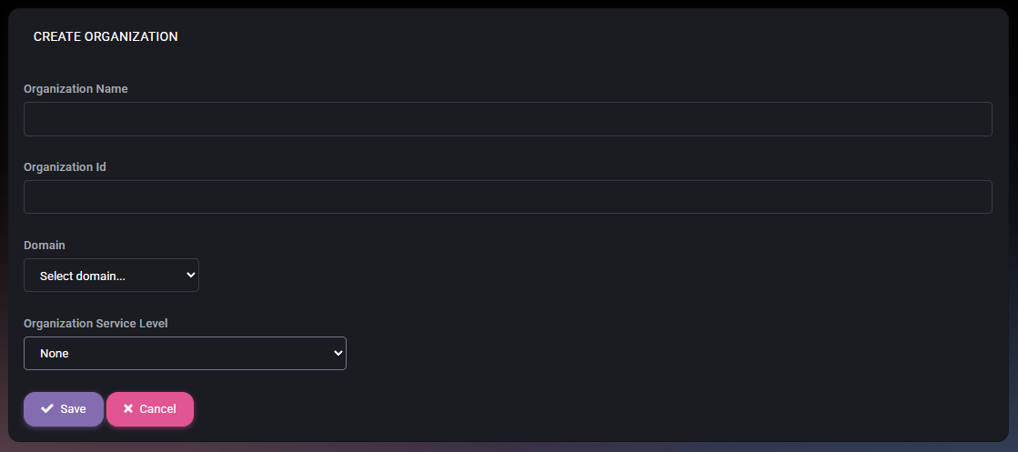 Create Hosted Organization