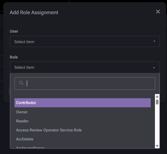 Add Role Assignment